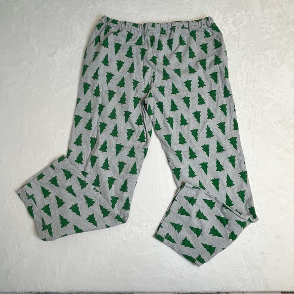 Hanna Andersson Pine Tree Holiday Pajama Organic Cotton Pants Size Medium - Picture 4 of 6